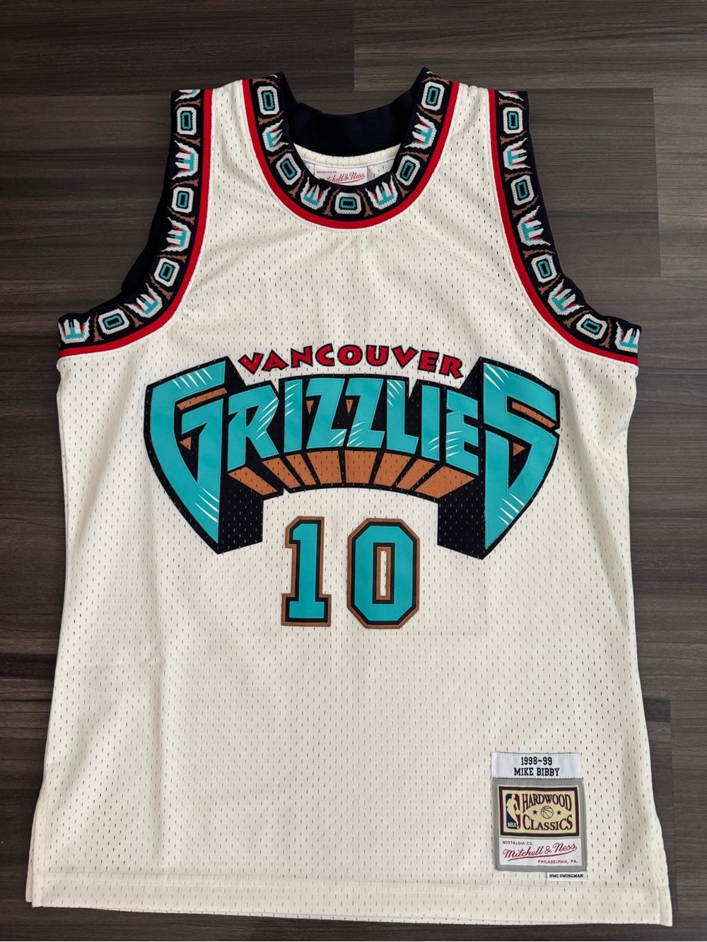 Mitchell & Ness Vancouver Grizzlies Mike Bibby #10 NBA 1998-99 Jersey Men M NWOT